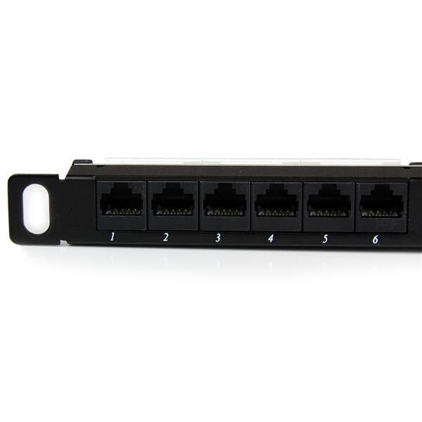 StarTech.com 24 Port 0.5U Cat5e Patch Panel - RJ45 Ethernet Rackmount Cat 5e 110 Patch Panel