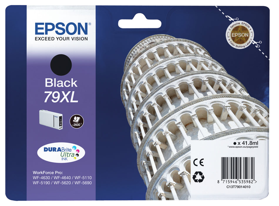 Epson Tower of Pisa Singlepack Black 79XL DURABrite Ultra Ink