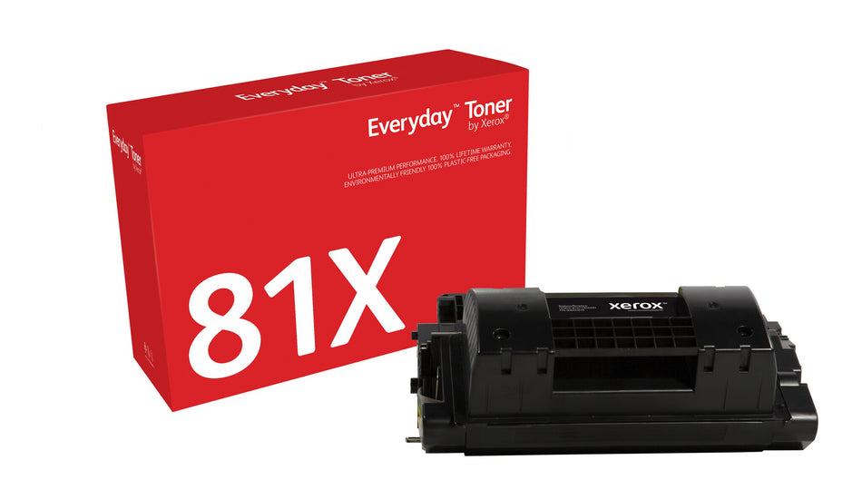 Everyday ™ Black Toner by Xerox compatible with HP 81X (CF281X), High capacity