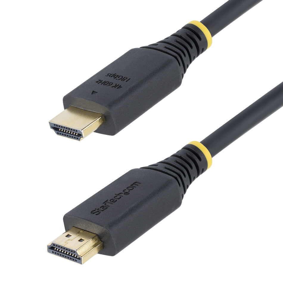 StarTech.com 30cm (1ft) High Speed HDMI Cable, 4K 60Hz/1440p 144Hz, HDR10/HDCP 2.2/ARC, 18Gbps, UHD HDMI 2.0 Cord for TV/Monitor/Display, TPE Jacket