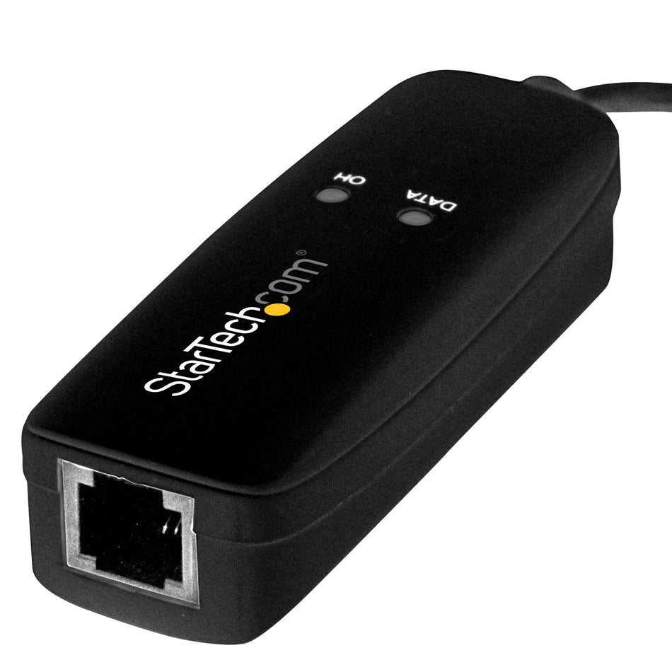 StarTech.com USB 2.0 Fax Modem - 56K External Hardware Dial Up V.92 Modem/ Dongle/Adapter - Computer/Laptop Fax Modem - USB to Telephone Jack - USB Data Modem - Network Fax/CMR/POS