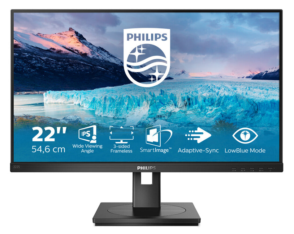 Philips S Line 222S1AE/00 computer monitor 54.6 cm (21.5") 1920 x 1080 pixels Full HD LCD Black