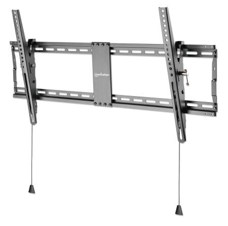 Manhattan TV & Monitor Mount, Wall (Low Profile), Tilt, 1 screen, Screen Sizes: 43-100", Black, VESA 200x200 to 800x400mm, Max 70kg, Foldable for Extra-Small and Shipping-Friendly Packaging, LFD, Lifetime Warranty