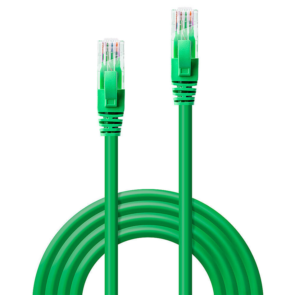 Lindy 2m Cat.6 U/UTP Network Cable, Green