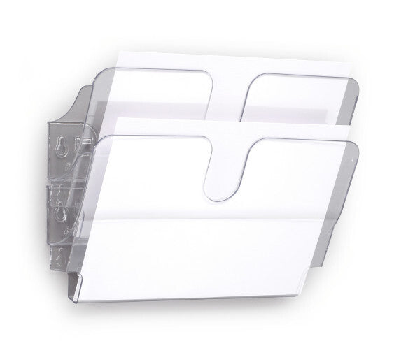 Durable FLEXIPLUS literature rack 2 shelves Transparent