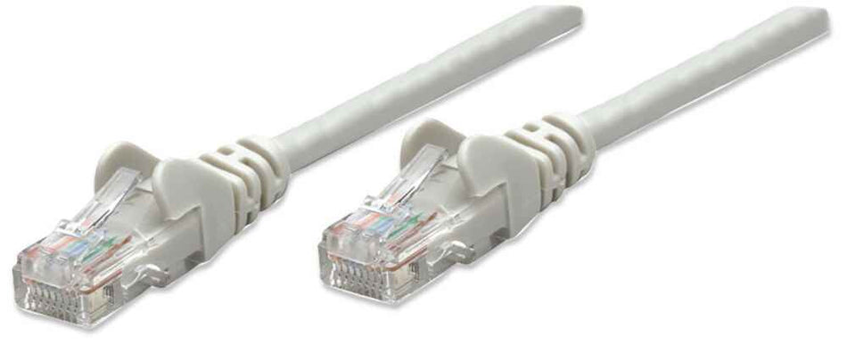 Intellinet Network Patch Cable, Cat6, 1m, Grey, CCA, U/UTP, PVC, RJ45, Gold Plated Contacts, Snagless, Booted, Lifetime Warranty