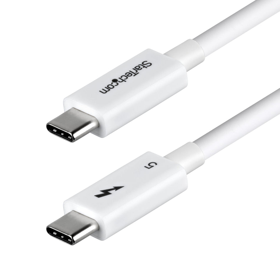 StarTech.com 3ft (1m) Thunderbolt 5 Cable, 80Gbps/Up to 120Gbps, 240W PD, 8K 60Hz, Certified Thunderbolt Cable, Compatible w/Thunderbolt 4/USB4/USB-C - White