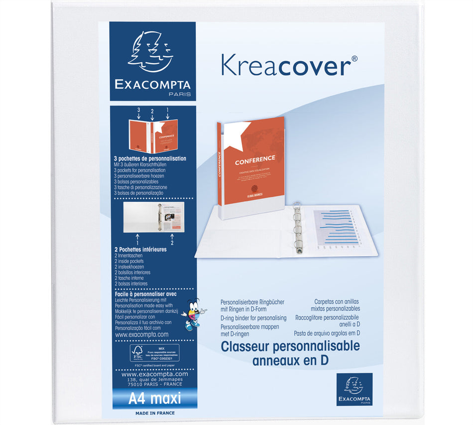 Exacompta Kreacover PP Ring Binder