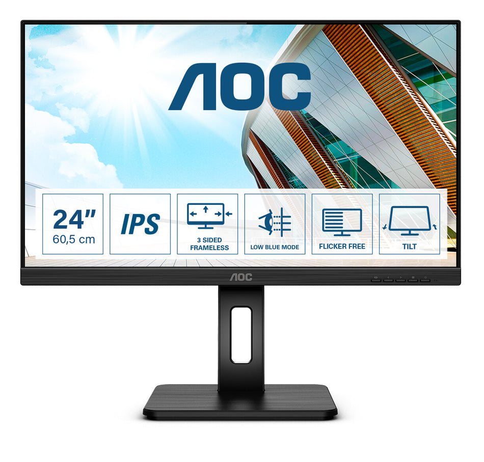 AOC P2 24P2Q LED display 60.5 cm (23.8") 1920 x 1080 pixels Full HD Black