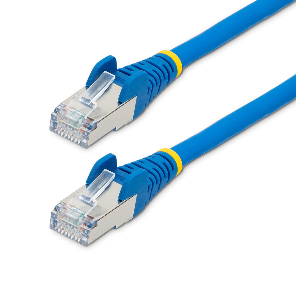 StarTech.com 5m CAT6a Ethernet Cable - Blue - Low Smoke Zero Halogen (LSZH) - 10GbE 500MHz 100W PoE++ Snagless RJ-45 w/Strain Reliefs S/FTP Network Patch Cord