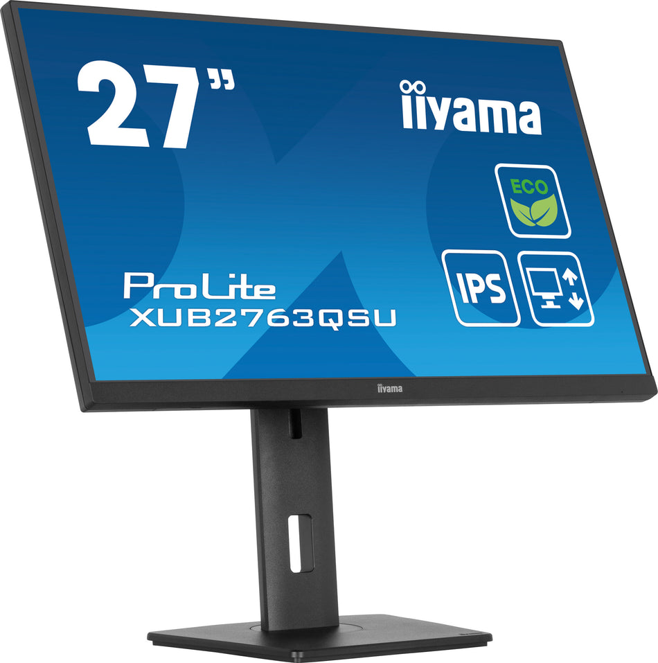 iiyama ProLite XUB2763QSU-B1 computer monitor 68.6 cm (27") 2560 x 1440 pixels Full HD LED Black