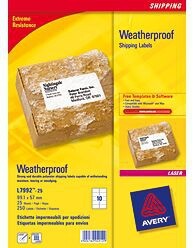 Avery Weatherproof Shipping Labels self-adhesive label White 250 pc(s)