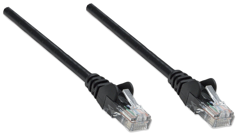 Intellinet Network Patch Cable, Cat6A, 0.25m, Black, Copper, S/FTP, LSOH / LSZH, PVC, RJ45, Gold Plated Contacts, Snagless, Booted, Lifetime Warranty, Polybag