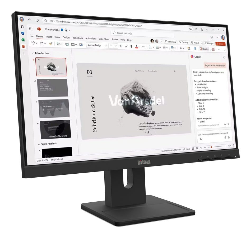 Lenovo ThinkVision E22-40 computer monitor 54.6 cm (21.5") 1920 x 1080 pixels Full HD LCD Black