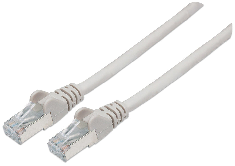 Intellinet Network Patch Cable, Cat6, 2m, Grey, Copper, S/FTP, LSOH / LSZH, PVC, RJ45, Gold Plated Contacts, Snagless, Booted, Lifetime Warranty