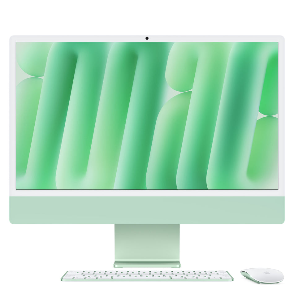 Apple iMac 24-inch with Retina 4.5K display: M4 chip with 10‑core CPU and 10‑core GPU, 16GB, 512GB SSD - Green