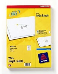 Avery Inkjet Addressing Labels White