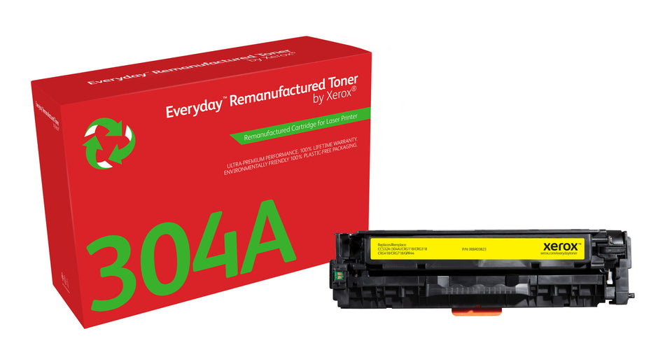 Everyday™ Yellow Remanufactured Toner by compatible with HP 304A (CC532A), Standard capacity