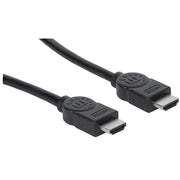 Manhattan HDMI 4K@30Hz Cable with Ethernet, 3m, Suitable for ALL 1080p/HD and majority of 4K uses (check your system 4K specification to be sure), Male to Male, Black, Ultra HD 4k x 2k, Lifetime Warranty, High Speed, Equivalent to HDMM3MHS
