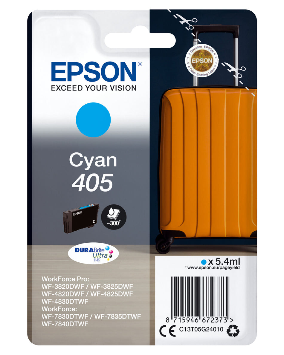 Epson Cyan 405 DURABrite Ultra Ink ink cartridge 1 pc(s) Original Standard Yield