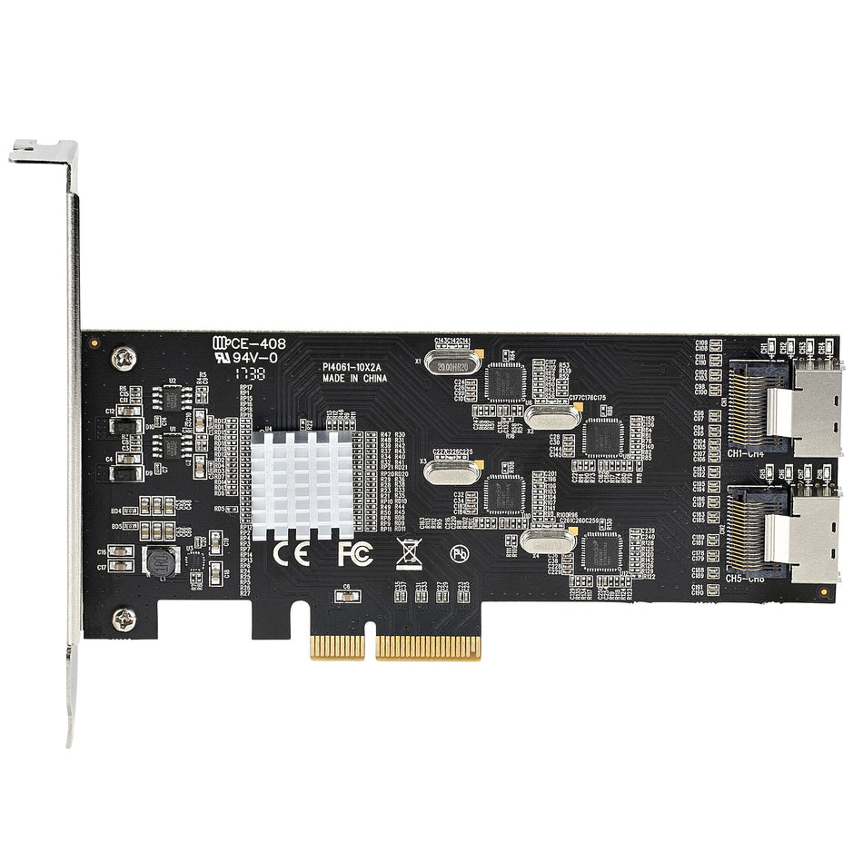 StarTech.com 8 Port SATA PCIe Card - PCI Express 6Gbps SATA Expansion Adapter Card with 4 Host Controllers - SATA PCIe Controller Card - PCI-e x4 Gen 2 to SATA III - SATA HDD/SSD