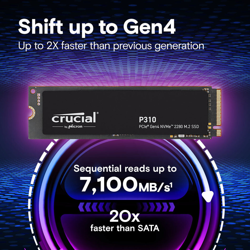 Crucial P310 500 GB M.2 PCI Express 4.0 NVMe