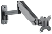 Manhattan Wall Mount for TV & Monitors (Spring Arm 3 pivots), For screens 17" to 32", VESA compatibility: 75x75mm and 100x100mm - check the dimensions of the four mounting holes on back of screen to ensure it fits, Max 8kg, Black, Bracket, Lifetime