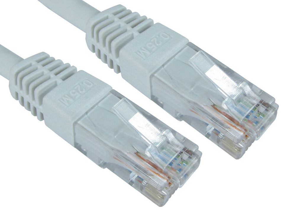 Cables Direct 25m Cat6 networking cable White U/UTP (UTP)