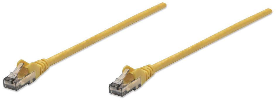 Intellinet Network Patch Cable, Cat6, 10m, Yellow, CCA, U/UTP, PVC, RJ45, Gold Plated Contacts, Snagless, Booted, Lifetime Warranty, Polybag