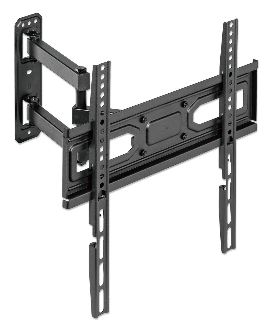 Manhattan TV & Monitor Mount, Wall, Full Motion, 1 screen, Screen Sizes: 32-55", Black, VESA 100x100 to 400x400mm, Max 35kg, LFD, Tilt & Swivel with 3 Pivots, Lifetime Warranty