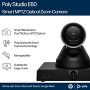 HP Poly Studio E60 Smart Camera 4K MPTZ with 12x Optical Zoom