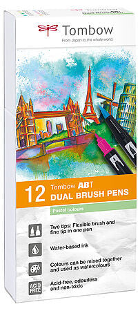 Tombow ABT Dual Brush Pen Set felt pen Multicolour 12 pc(s)
