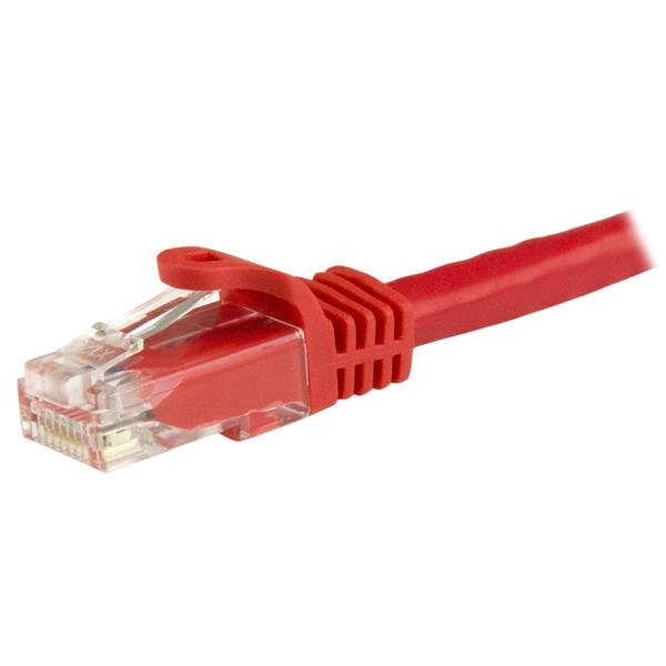 StarTech.com 5m CAT6 Ethernet Cable - Red CAT 6 Gigabit Ethernet Wire -650MHz 100W PoE RJ45 UTP Network/Patch Cord Snagless w/Strain Relief Fluke Tested/Wiring is UL Certified/TIA