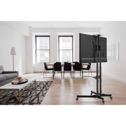 Manhattan Trolley Mount Stand for TV & Monitors, For screens 37" to 65", VESA compatibility: all between 200x200 to 600x400mm - check the dimensions of the four mounting holes on back of screen to ensure it fits, Max 40kg, Black, LFD, Bracket, Lifetime