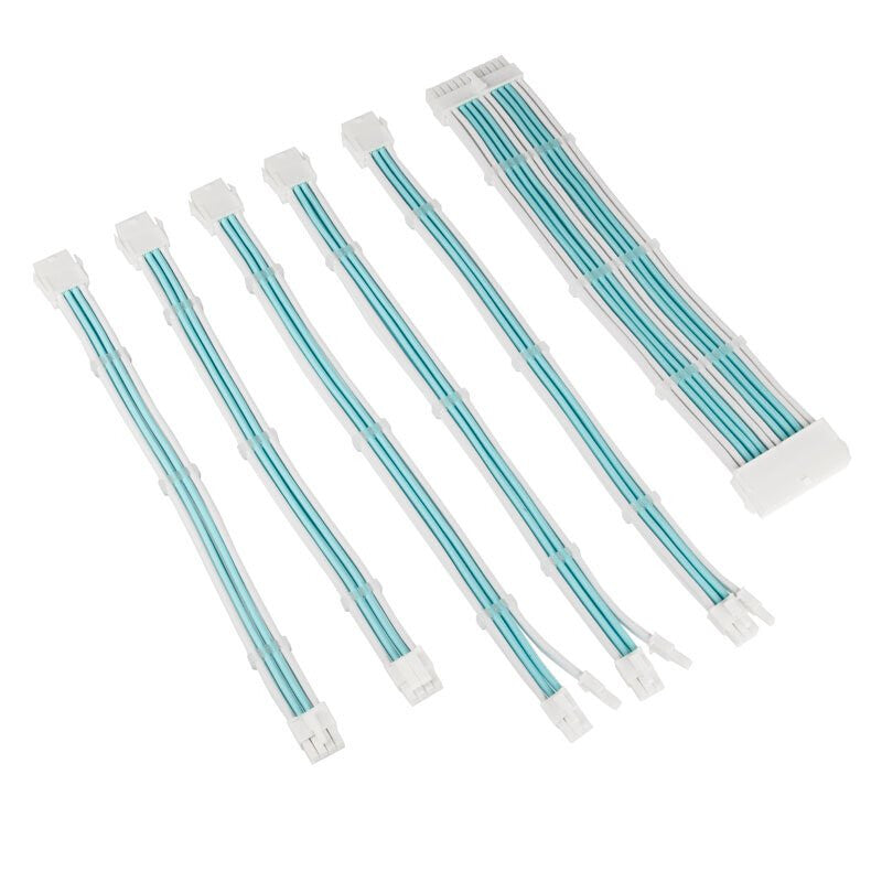 Kolink Core Adept Braided Cable Extension Kit - Brilliant White/Powder Blue