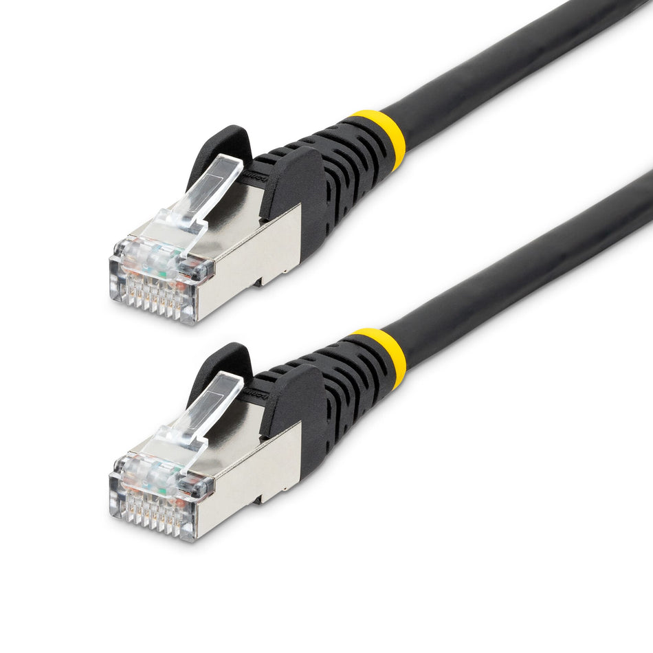 StarTech.com 10m CAT6a Ethernet Cable - Black - Low Smoke Zero Halogen (LSZH) - 10GbE 500MHz 100W PoE++ Snagless RJ-45 w/Strain Reliefs S/FTP Network Patch Cord