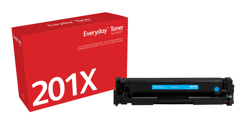 Everyday ™ Cyan Toner by Xerox compatible with HP 201X (CF401X), High capacity