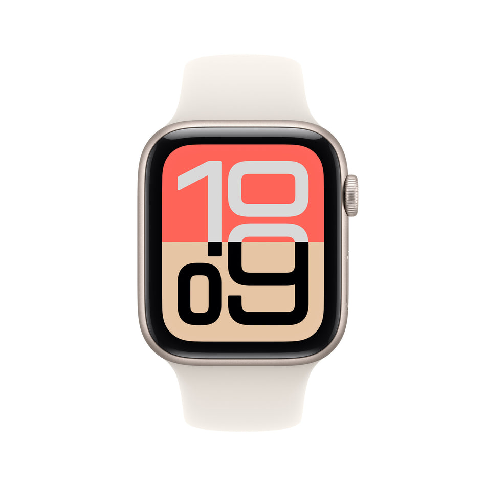 Apple Watch SE (3nd generation) SE 3 GPS + Cellular 44mm Starlight Aluminium Case with Starlight Sport Band - S/M