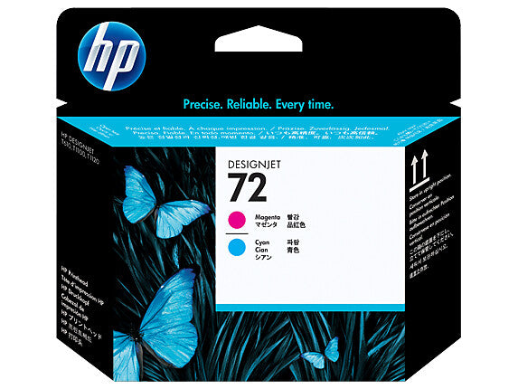 HP 72 Magenta and Cyan Printhead