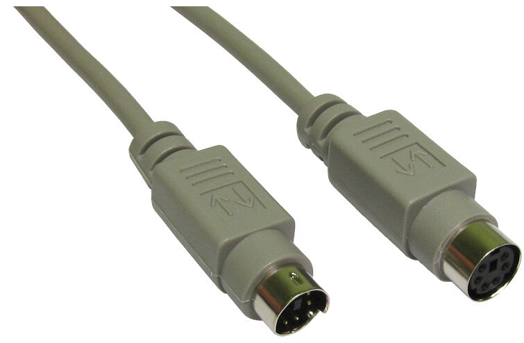 Cables Direct EX-102 PS/2 cable 2 m 6-p Mini-DIN Grey