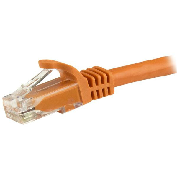 StarTech.com 1.5m CAT6 Ethernet Cable - Orange CAT 6 Gigabit Ethernet Wire -650MHz 100W PoE RJ45 UTP Network/Patch Cord Snagless w/Strain Relief Fluke Tested/Wiring is UL Certified/TIA