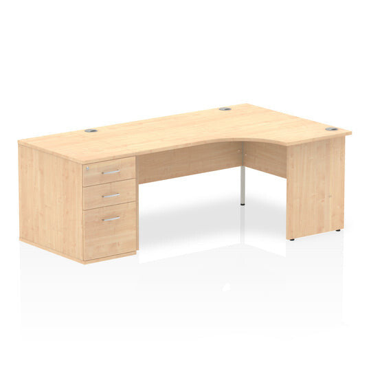 Dynamic Impulse Panel End Crescent Desk Workstation