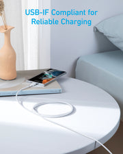Anker 322 USB cable 1.8 m USB C White