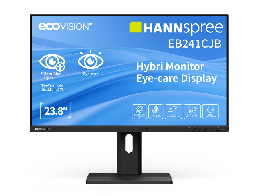 Hannspree Hybri Monitor EB241CJB computer monitor 60.5 cm (23.8") 1920 x 1080 pixels Full HD LCD Black