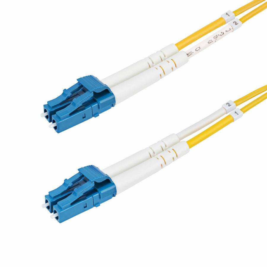 StarTech.com 6m (19.7ft) LC to LC (UPC) OS2 Single Mode Duplex Fiber Optic Cable, 9/125µm, 100G, Bend Insensitive, Low Insertion Loss - LSZH Fiber Jumper Cord