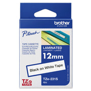 Brother TZE231S label-making tape Black on white TZe