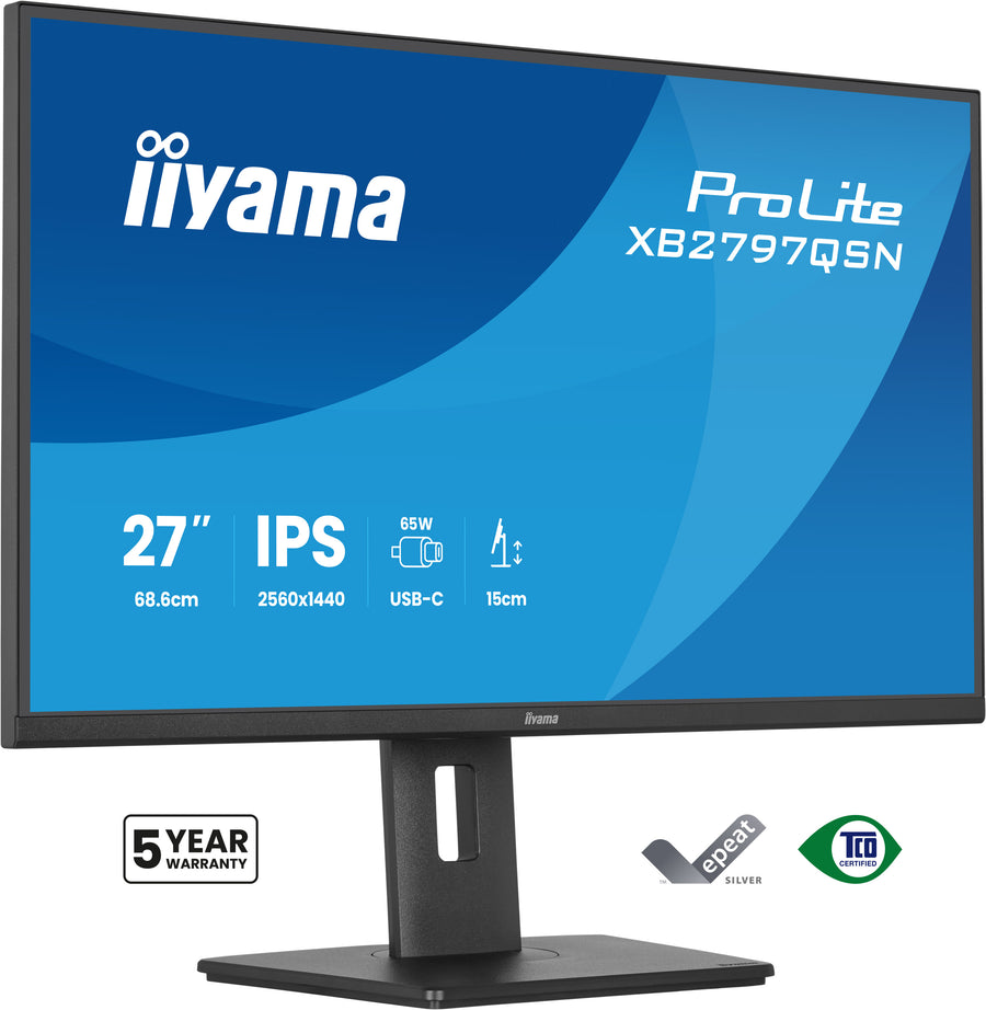 iiyama ProLite XB2797QSN-B1 computer monitor 68.6 cm (27") 2560 x 1440 pixels Quad HD LCD Black