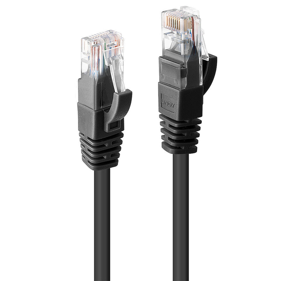 Lindy 3m Cat.6 U/UTP Network Cable, Black