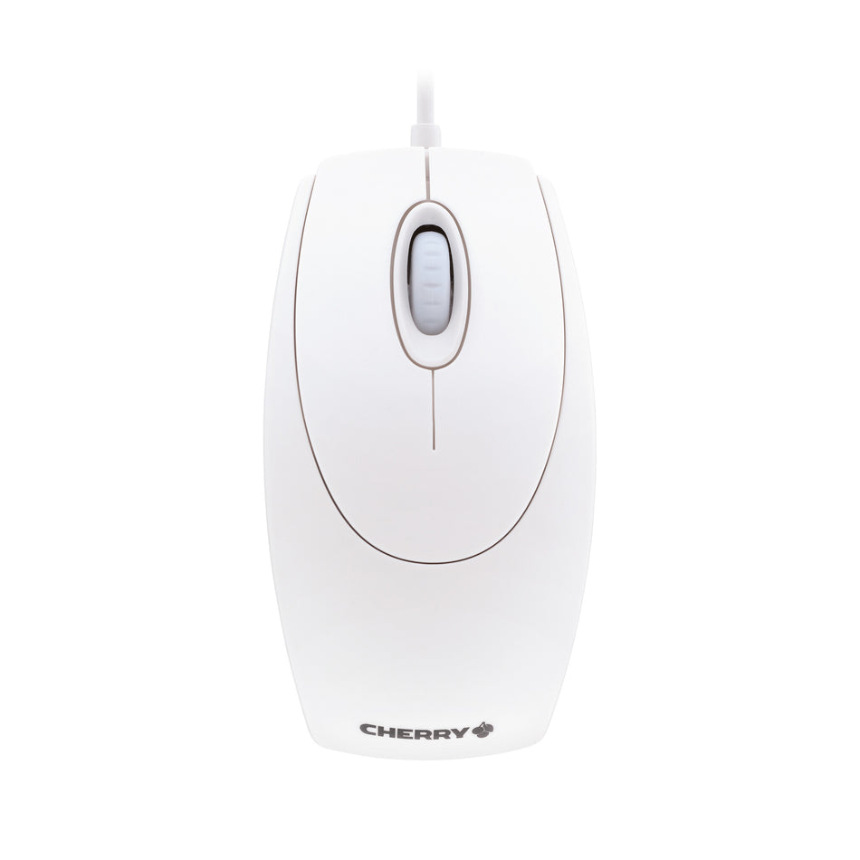 CHERRY WHEELMOUSE OPTICAL Corded Mouse, Pale Grey, PS2/USB