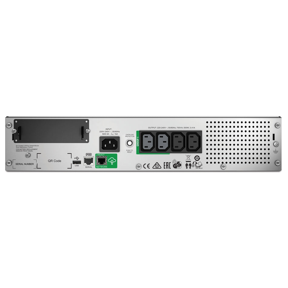 APC Smart-UPS SMT750RMI2UC - 4x C13, USB, Rackmount 2U, SmartConnect, 750VA